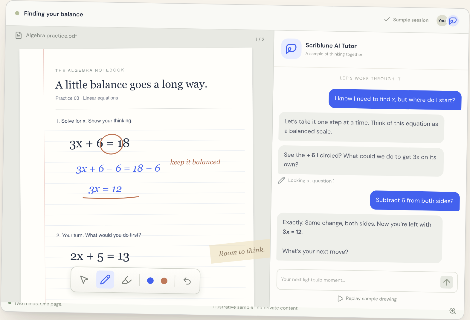 Scriblune workspace preview